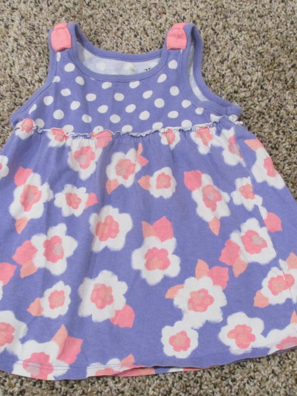 Jumping Beans Pullover Shirt Toddler Girls Size 2T Purple Pink Sleeveless Top